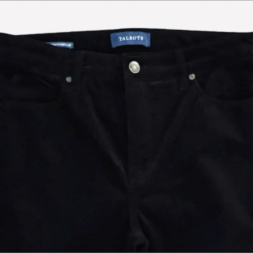 Talbots Black Corduroy Pants Petite - Picture 2 of 5
